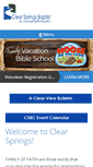 Mobile Screenshot of clearspringsbaptist.net